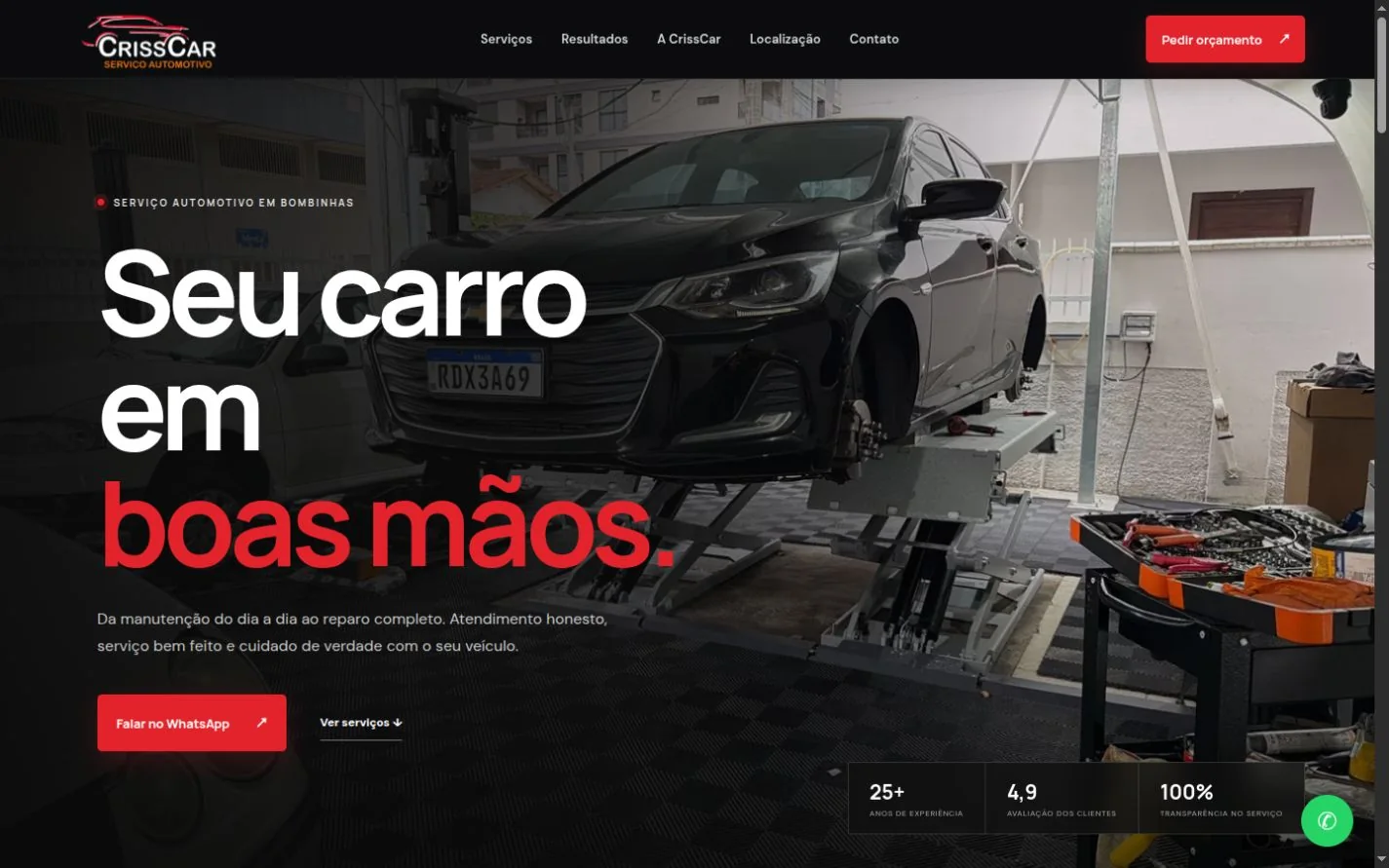 Página do projeto CrissCar
